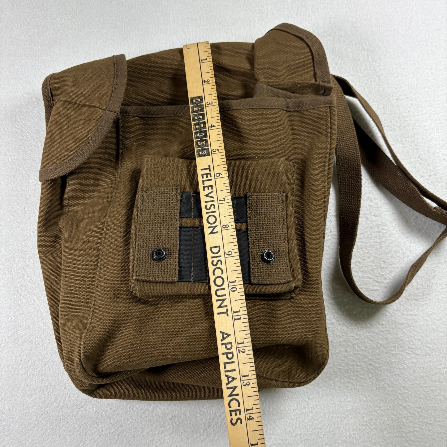 Vintage Military Canvas Backpack Brown Utility Bag Satchel Rucksack 14x12 Army