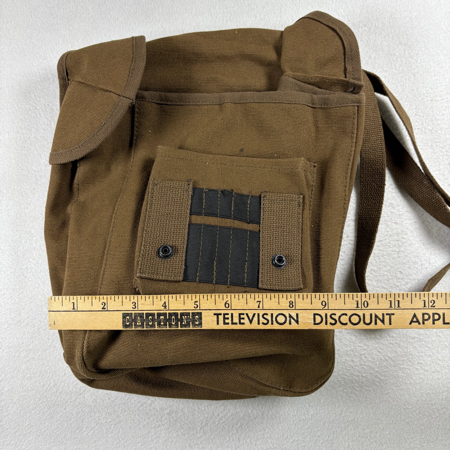 Vintage Military Canvas Backpack Brown Utility Bag Satchel Rucksack 14x12 Army