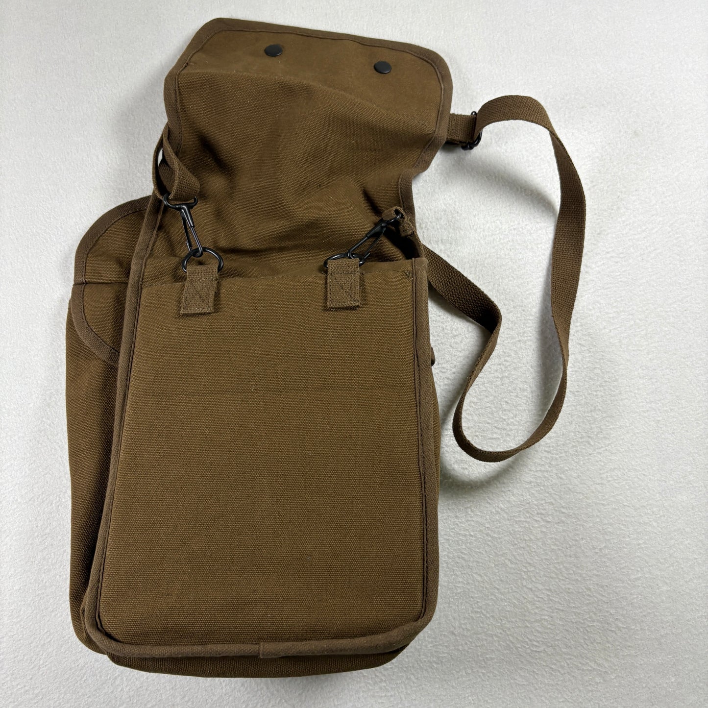Vintage Military Canvas Backpack Brown Utility Bag Satchel Rucksack 14x12 Army