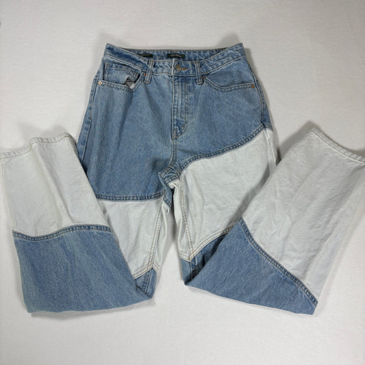 Wild Fable Jeans Women’s High Rise Patchwork Baggy Relaxed Straight Size 4
