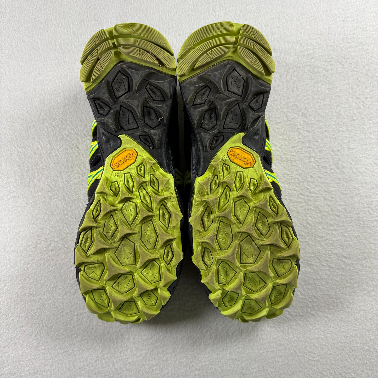 Merrell Mens Water Hiking Sandals 7.5 Black Green Vibram Sole Outdoor Sport Shoe