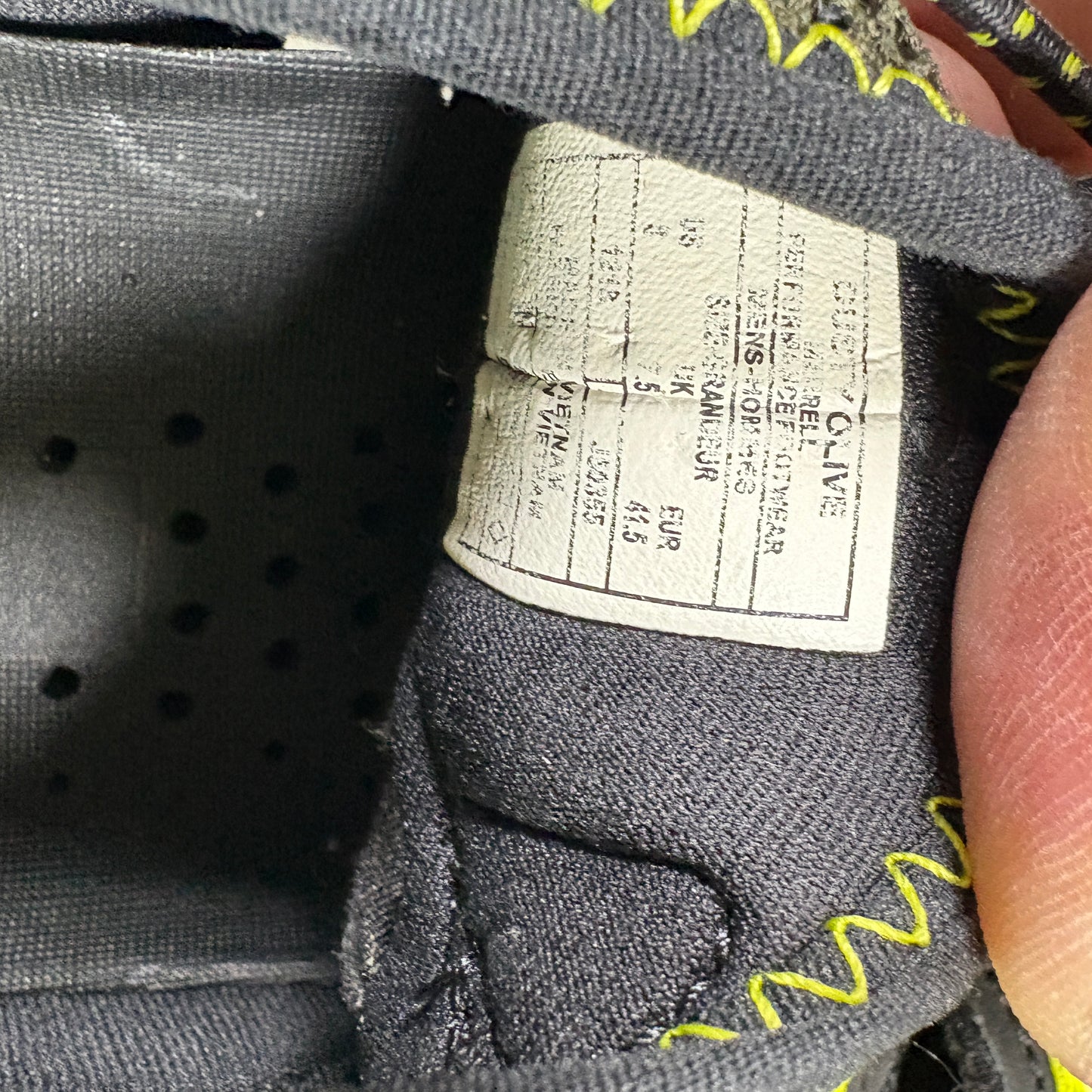 Merrell Mens Water Hiking Sandals 7.5 Black Green Vibram Sole Outdoor Sport Shoe