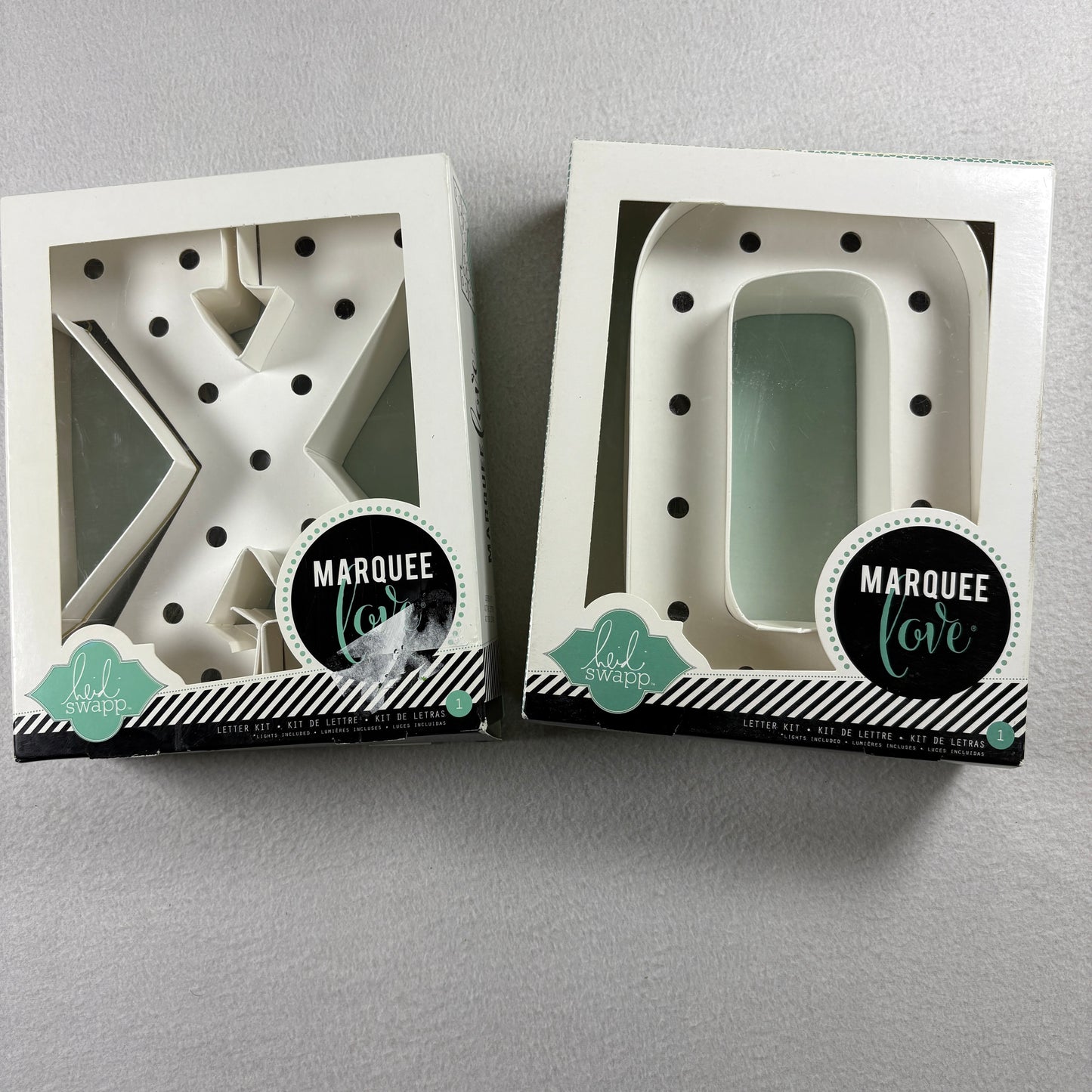 Heidi Swapp Marquee Love DIY Light Up Letters X & O Kit Lot Craft Decor 8” New