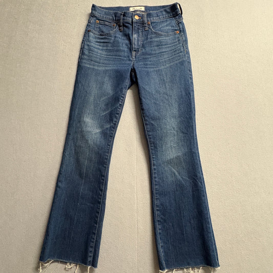 Madewell Cali Demi Boot Jeans Raw Hem Tag 25 Fits Like 26x25 Y2K Boho