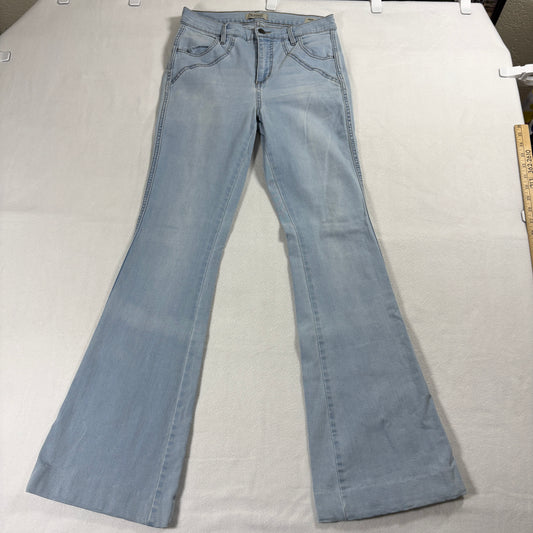 Buffalo Jeans Women 28 Light Wash High Rise Flare Stretch Denim Y2K Retro Iconic