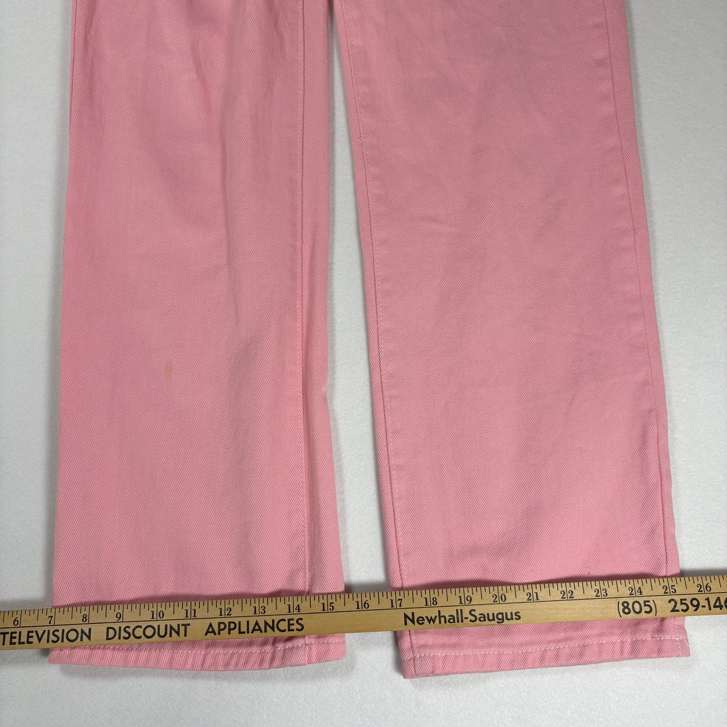 Women’s Jeans Pink Straight Leg High Rise Denim Pants Casual Y2K 31x28