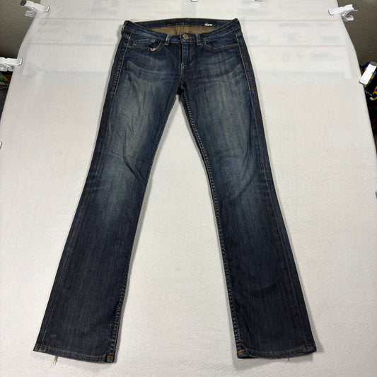 William Rast Womens Jeans Blue Size 27 Bootcut Distressed Stretch Denim