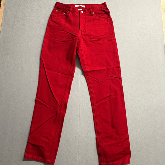 Tommy Hilfiger Red Skinny Jeans Womens 6 Fits Like 28x31 Y2K Stretch
