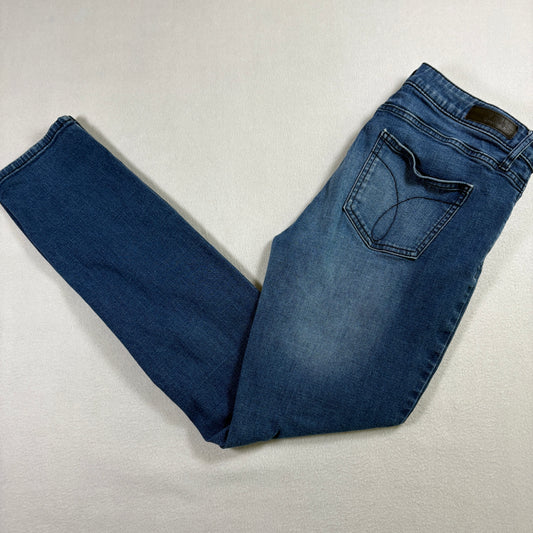 Calvin Klein Womens Jeans Size 12x32 Blue Ultimate Skinny Stretch Denim