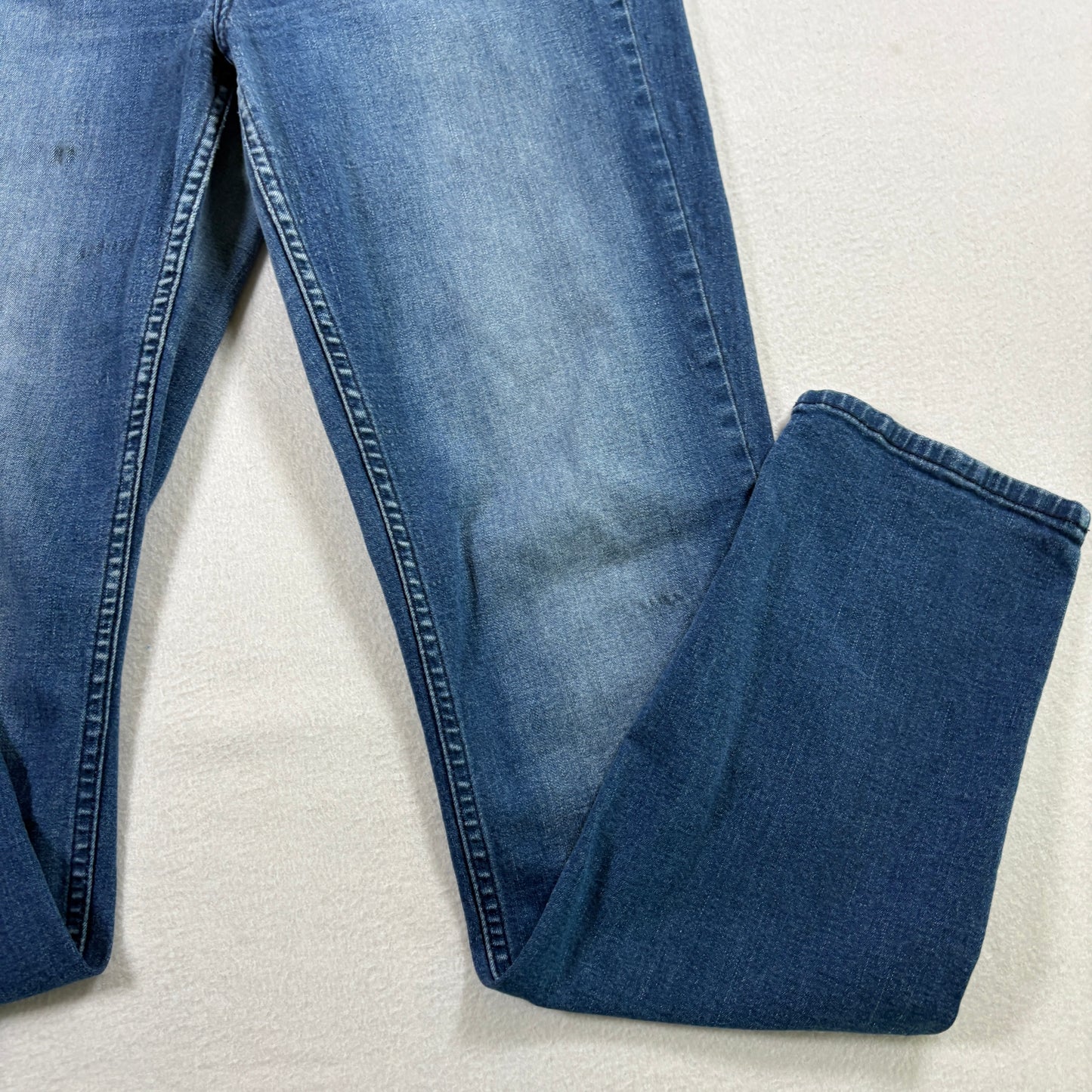 Calvin Klein Womens Jeans Size 12x32 Blue Ultimate Skinny Stretch Denim