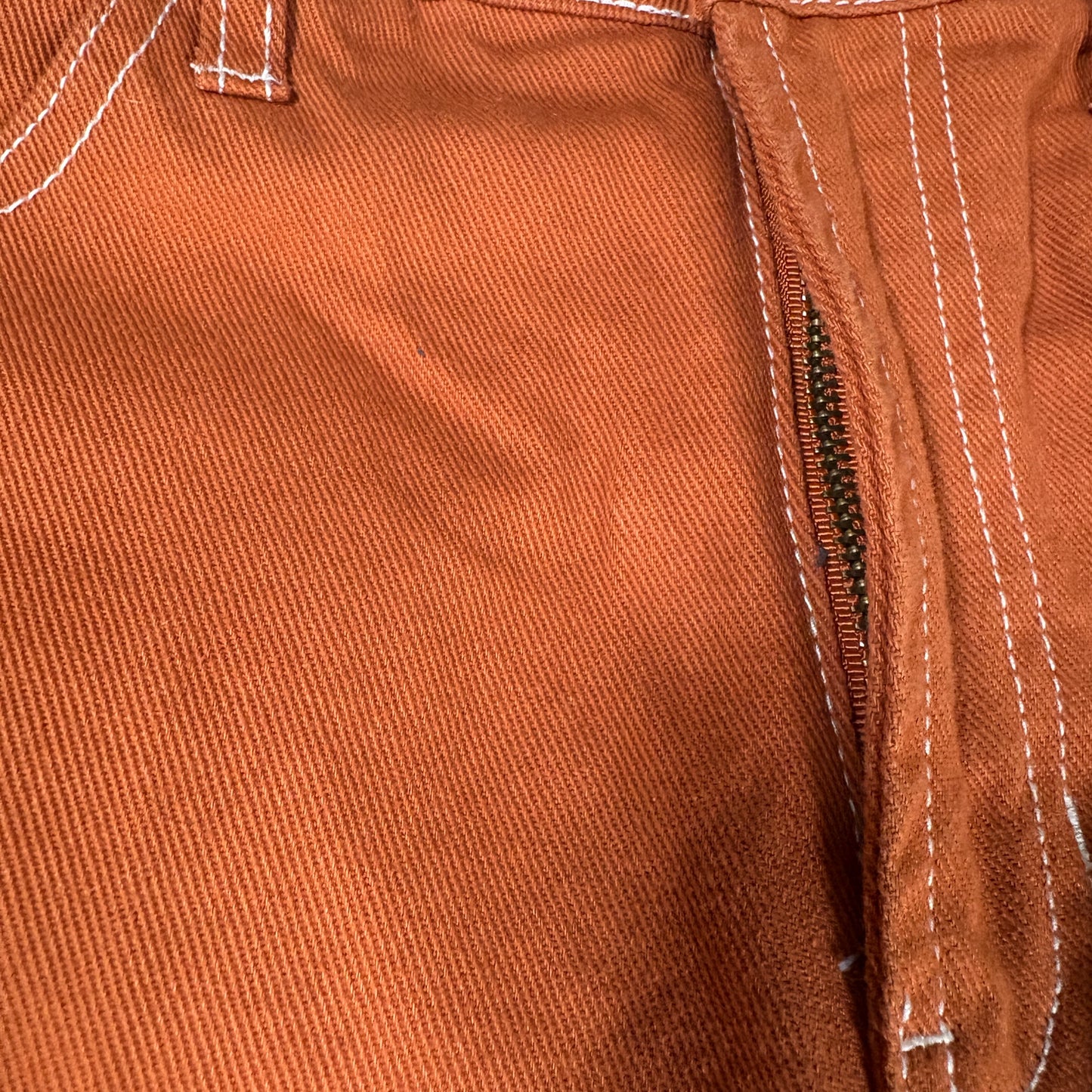 Indigo Rising Pants Women’s Carpenter Wide Leg Brown Orange Workwear Size 5/27