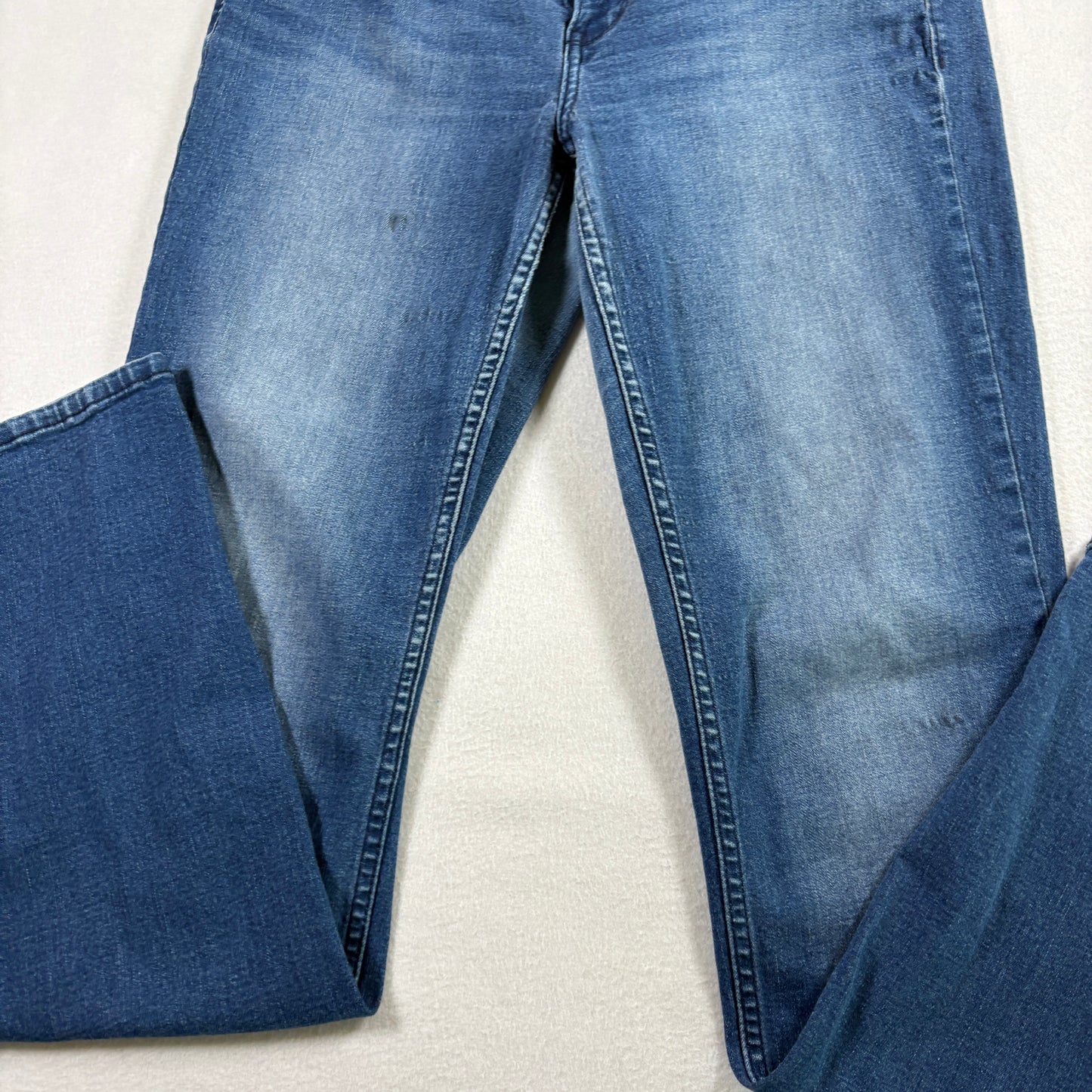 Calvin Klein Womens Jeans Size 12x32 Blue Ultimate Skinny Stretch Denim