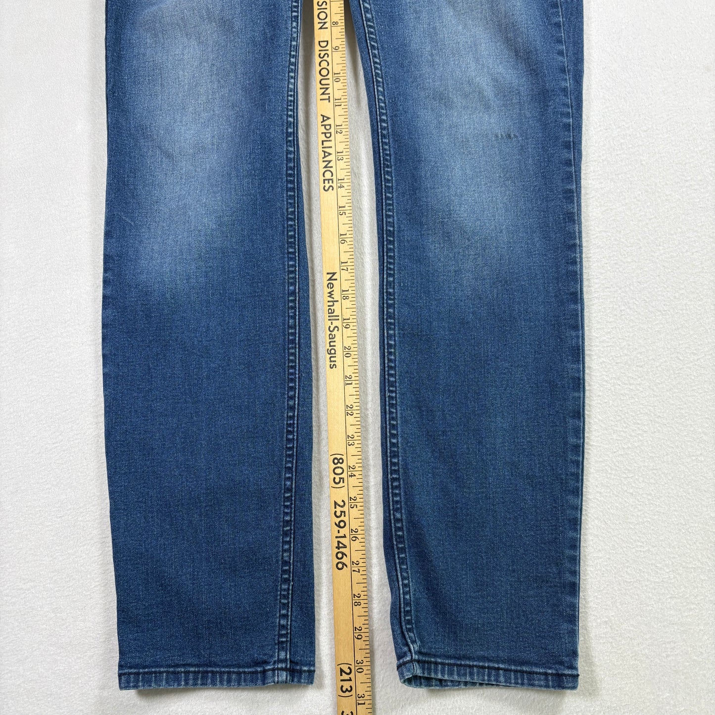 Calvin Klein Womens Jeans Size 12x32 Blue Ultimate Skinny Stretch Denim