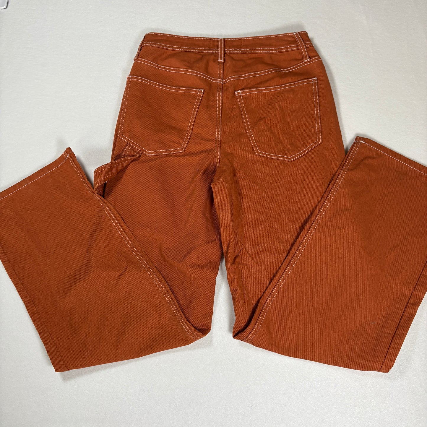 Indigo Rising Pants Women’s Carpenter Wide Leg Brown Orange Workwear Size 5/27
