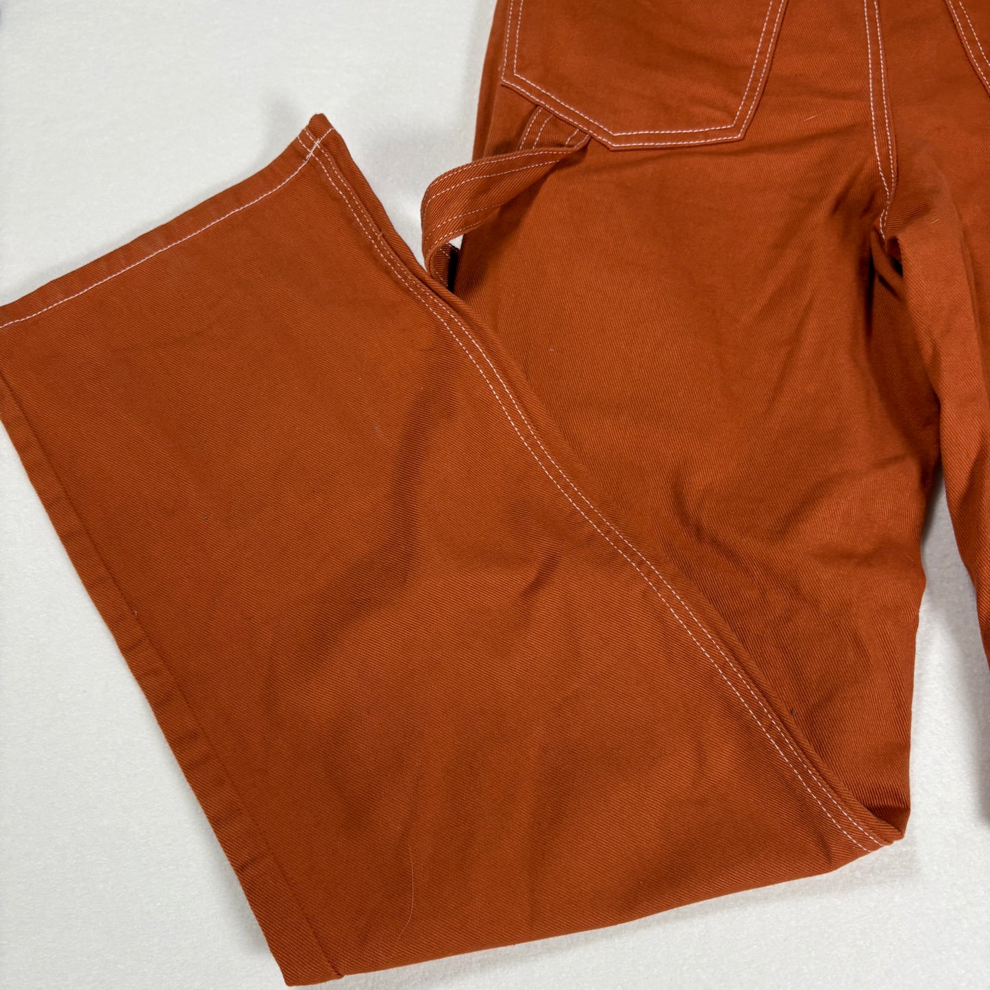 Indigo Rising Pants Women’s Carpenter Wide Leg Brown Orange Workwear Size 5/27