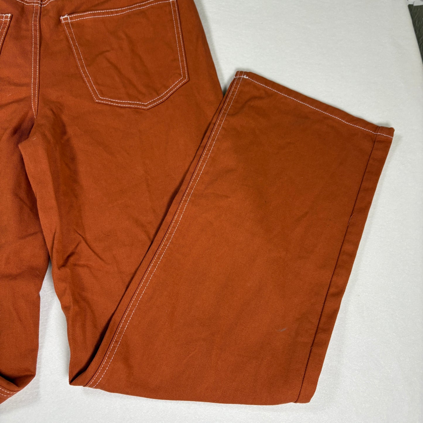 Indigo Rising Pants Women’s Carpenter Wide Leg Brown Orange Workwear Size 5/27