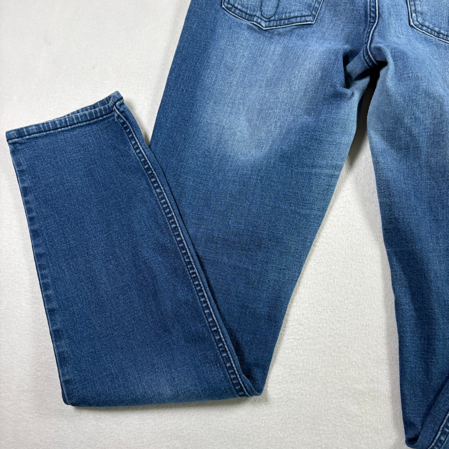 Calvin Klein Womens Jeans Size 12x32 Blue Ultimate Skinny Stretch Denim