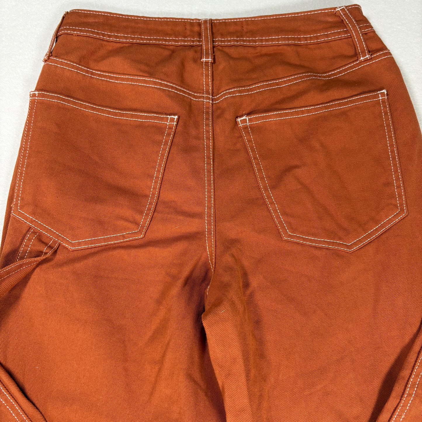 Indigo Rising Pants Women’s Carpenter Wide Leg Brown Orange Workwear Size 5/27