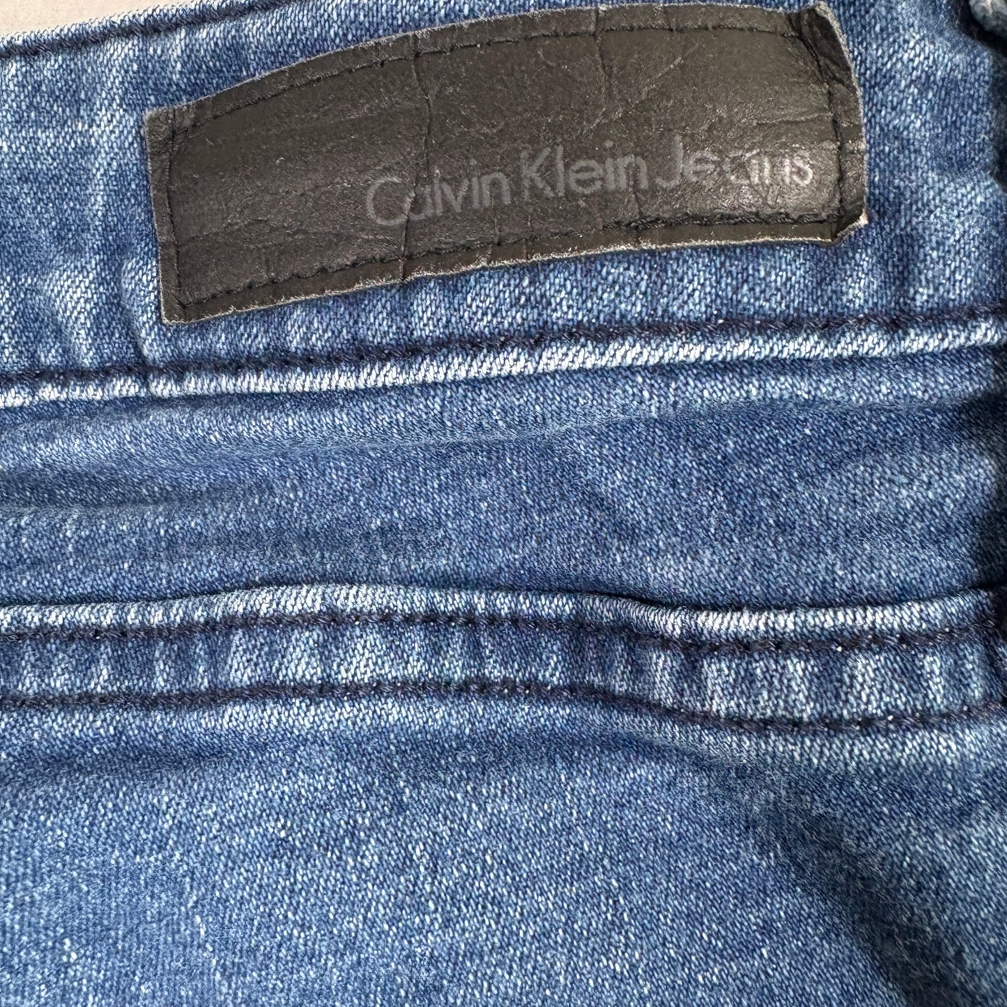 Calvin Klein Womens Jeans Size 12x32 Blue Ultimate Skinny Stretch Denim