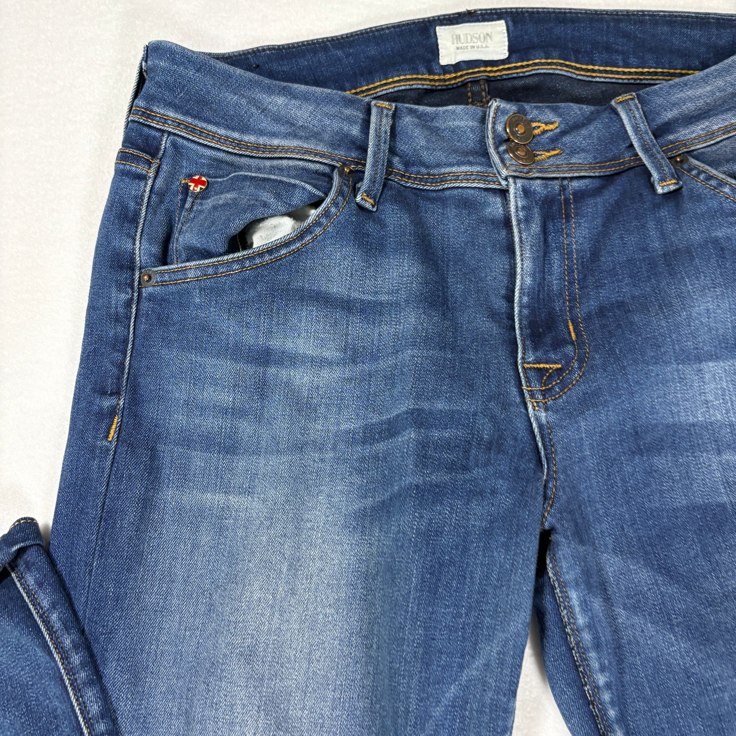 Hudson Jeans Women’s Bootcut Denim Made in USA Medium Wash Stretch Size 3036.95