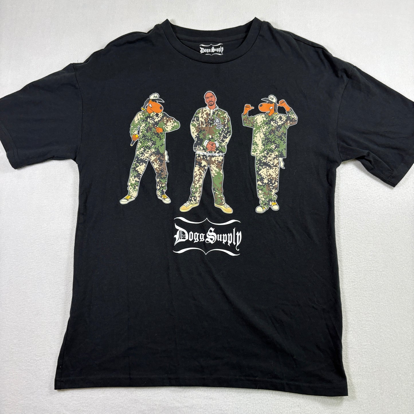 Dogg Supply Mens T Shirt Small Black Snoop Dogg Graphic Tee Hip Hop Streetwear