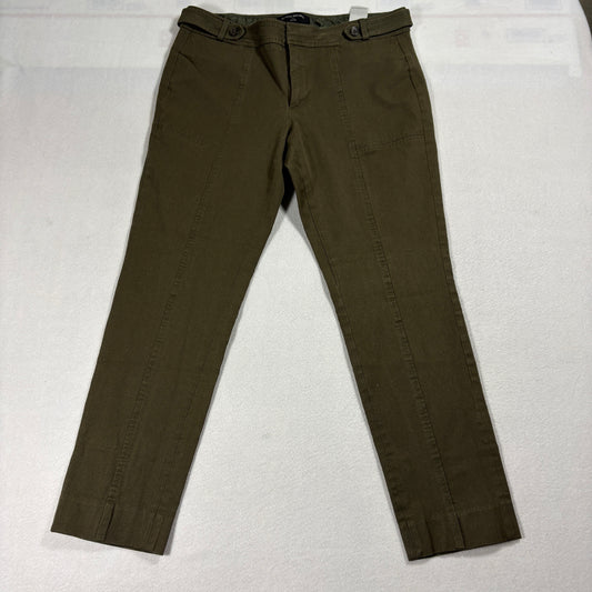 Olive Green Utility Pants Womens Approx Size 8 Slim Fit High Rise Casual Stretch