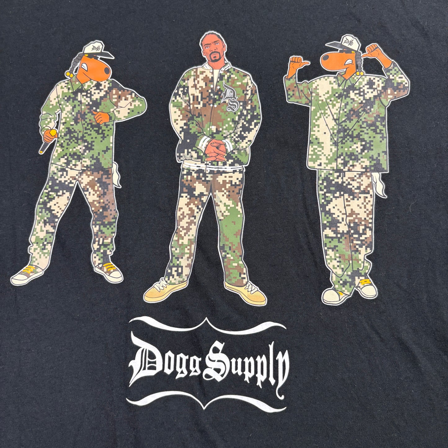 Dogg Supply Mens T Shirt Small Black Snoop Dogg Graphic Tee Hip Hop Streetwear