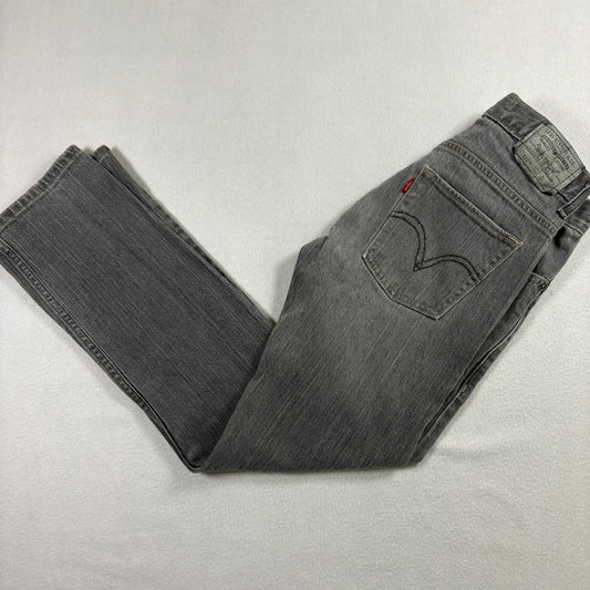 Levis Mens 511 Jeans Size 26x26.5 Gray Skinny Denim Slim Fit Y2K Vintage