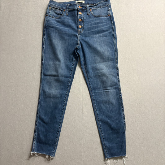 Madewell High Rise Skinny Jeans Womens 10 High-Rise Fits Like 32x27 Raw Hem