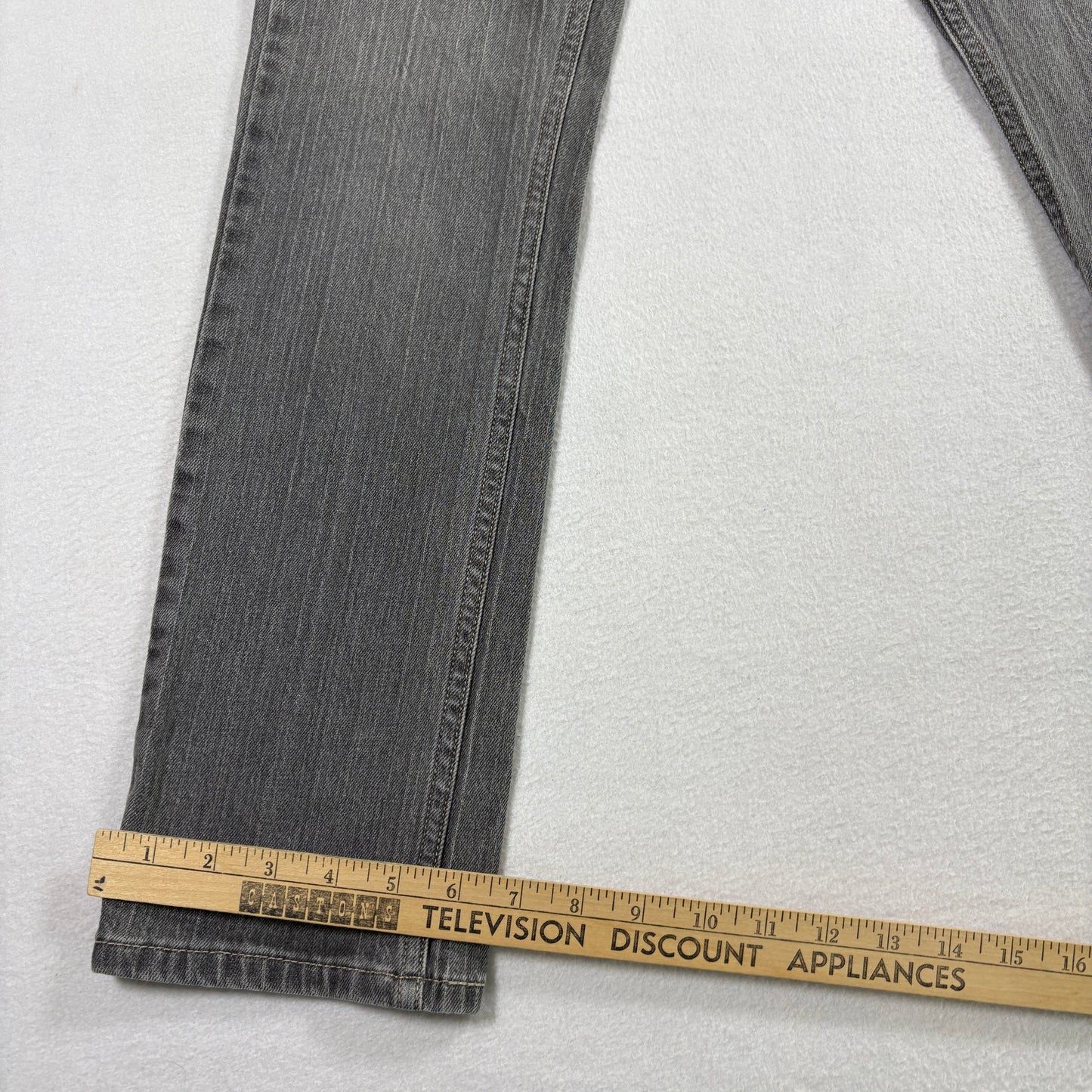 Levis Mens 511 Jeans Size 26x26.5 Gray Skinny Denim Slim Fit Y2K Vintage