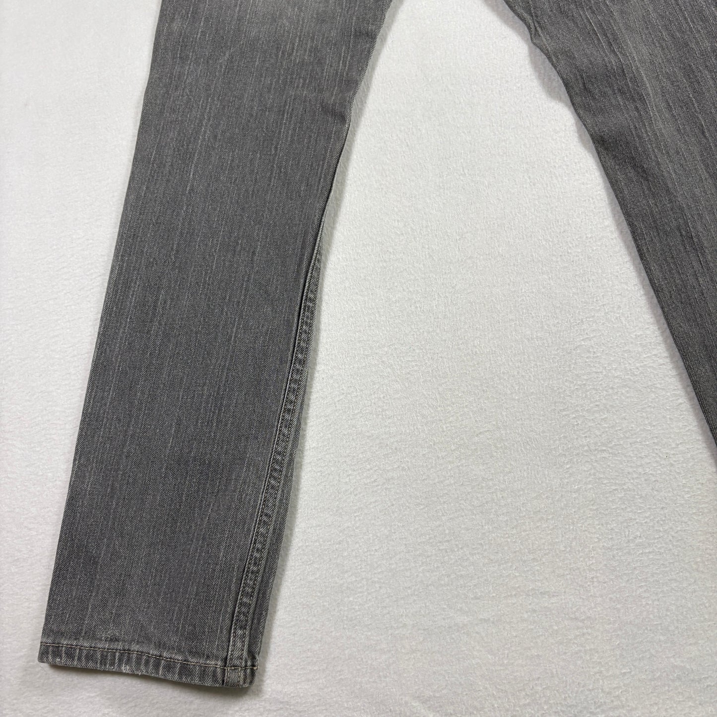 Levis Mens 511 Jeans Size 26x26.5 Gray Skinny Denim Slim Fit Y2K Vintage