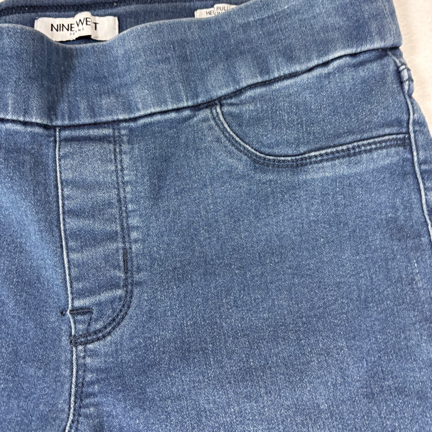 Nine West Jeans Women’s Size 10 Pull On Jeggings Stretch Skinny Blue Denim Pants