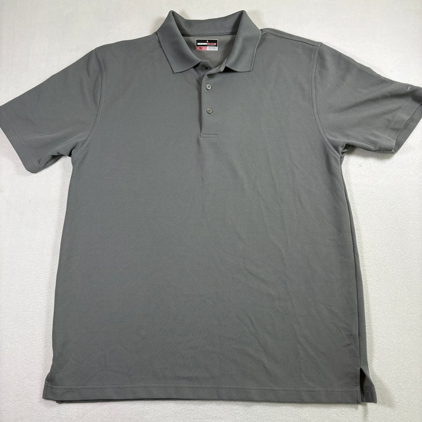 Grand Slam Mens Polo Shirt XL Gray Performance Golf Activewear Short Sleeve