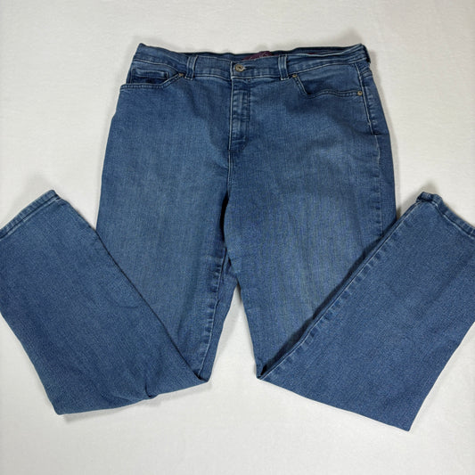 Gloria Vanderbilt Jeans Amanda Women’s 14 Short Blue Denim Classic Straight Pants