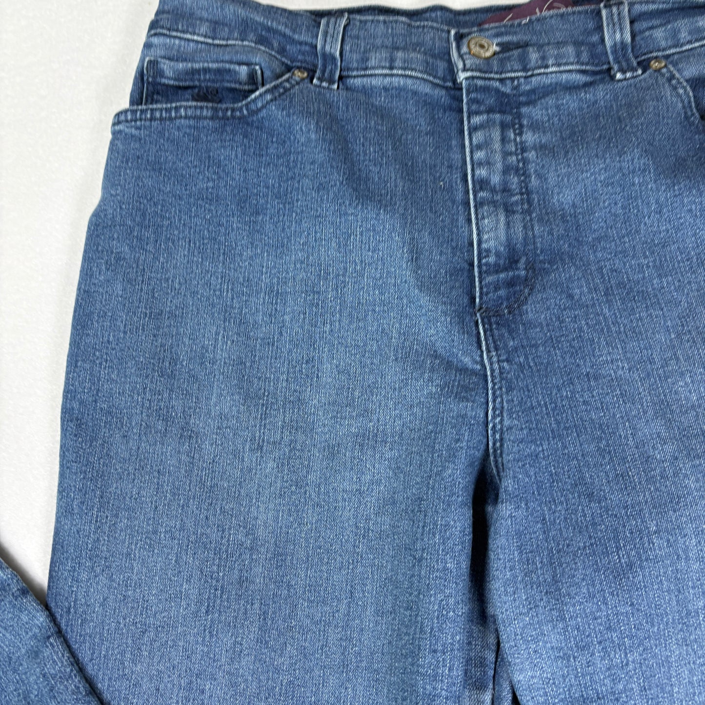 Gloria Vanderbilt Jeans Amanda Women’s 14 Short Blue Denim Classic Straight Pants