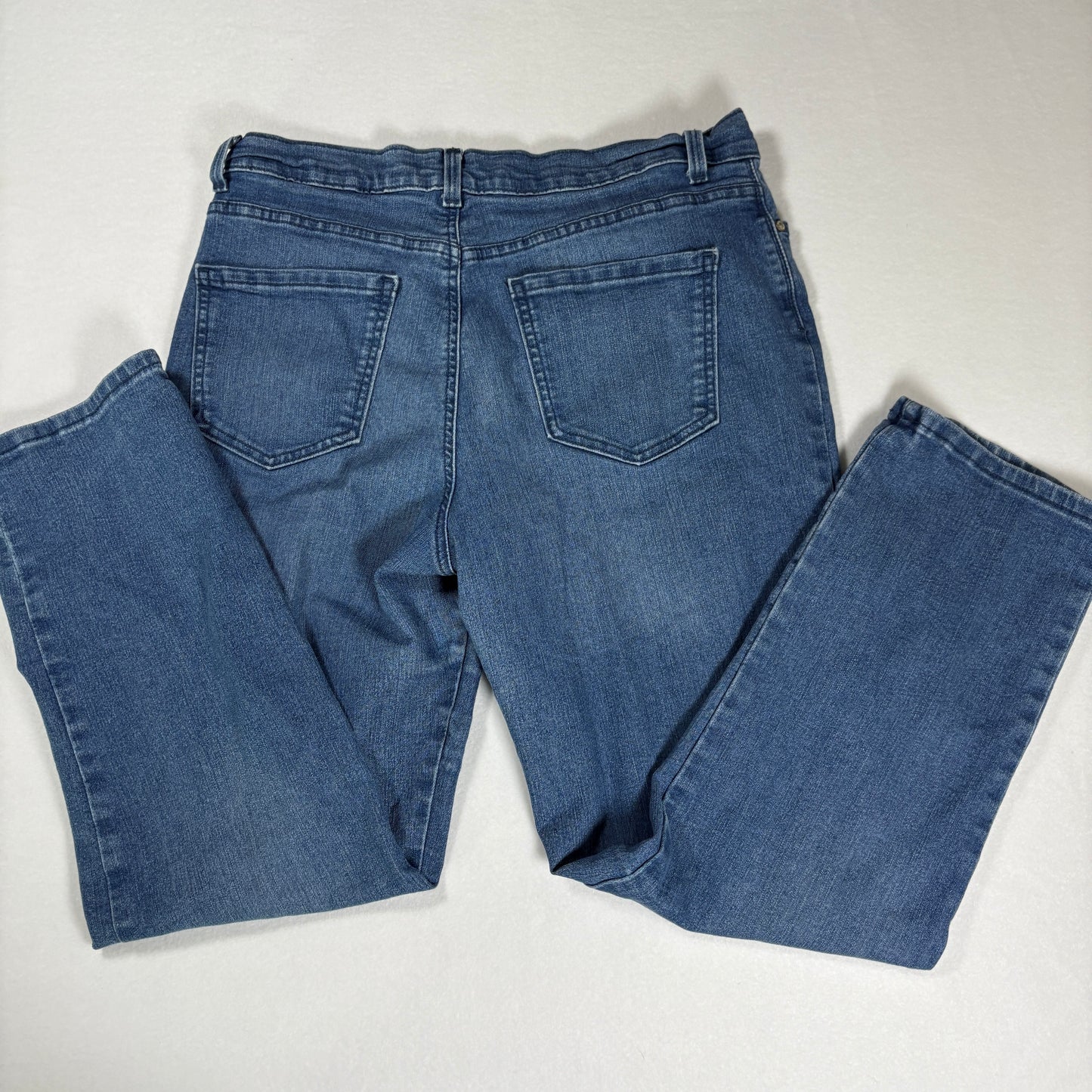 Gloria Vanderbilt Jeans Amanda Women’s 14 Short Blue Denim Classic Straight Pants