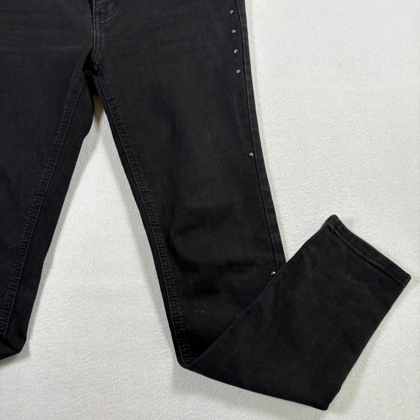 Project Indigo Womens Jeans Size 2 Black Skinny Studded Denim Y2K Grunge Pants