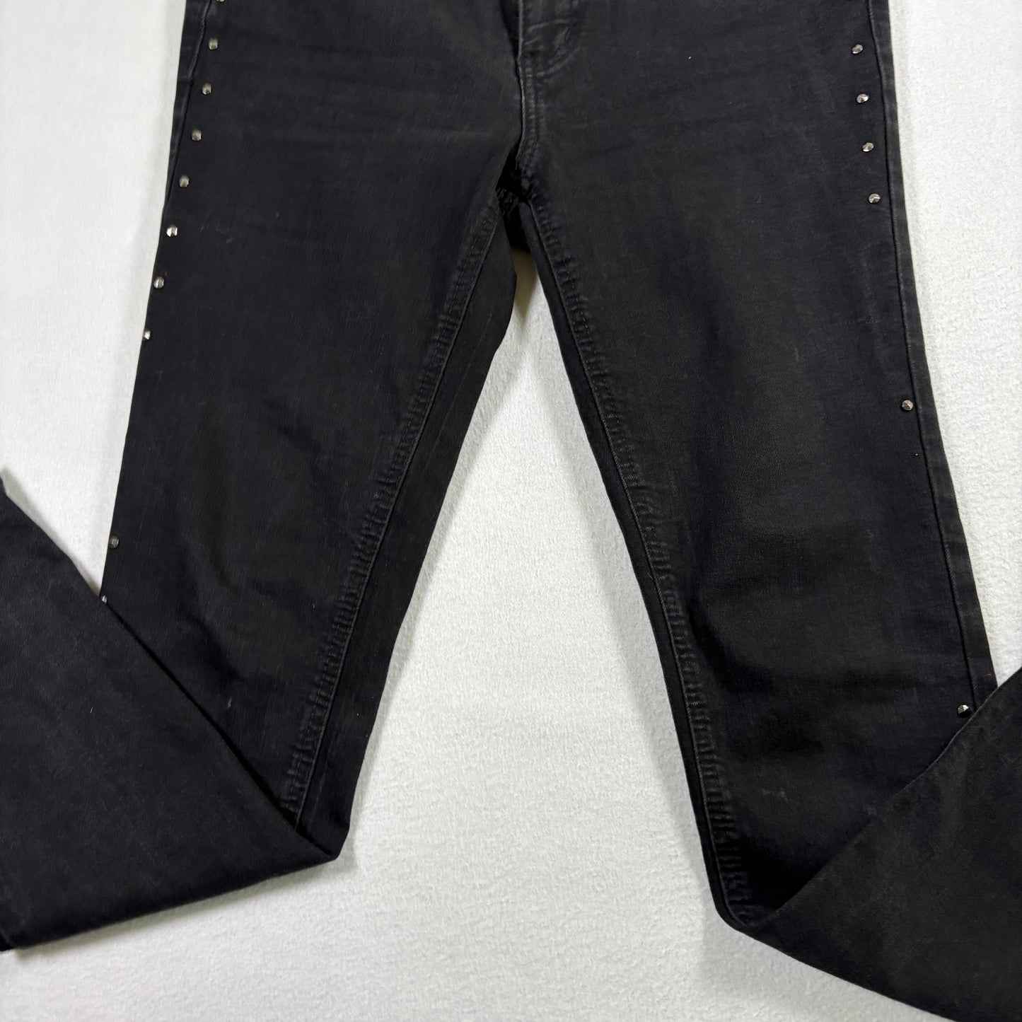 Project Indigo Womens Jeans Size 2 Black Skinny Studded Denim Y2K Grunge Pants