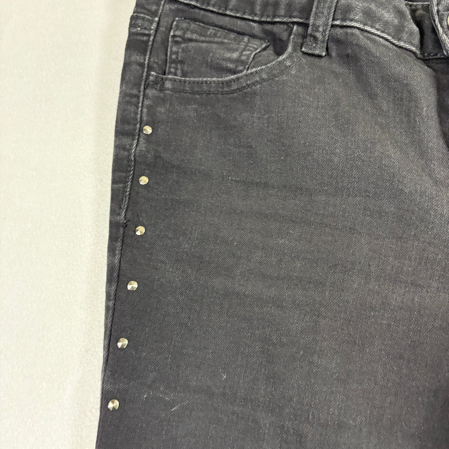 Project Indigo Womens Jeans Size 2 Black Skinny Studded Denim Y2K Grunge Pants