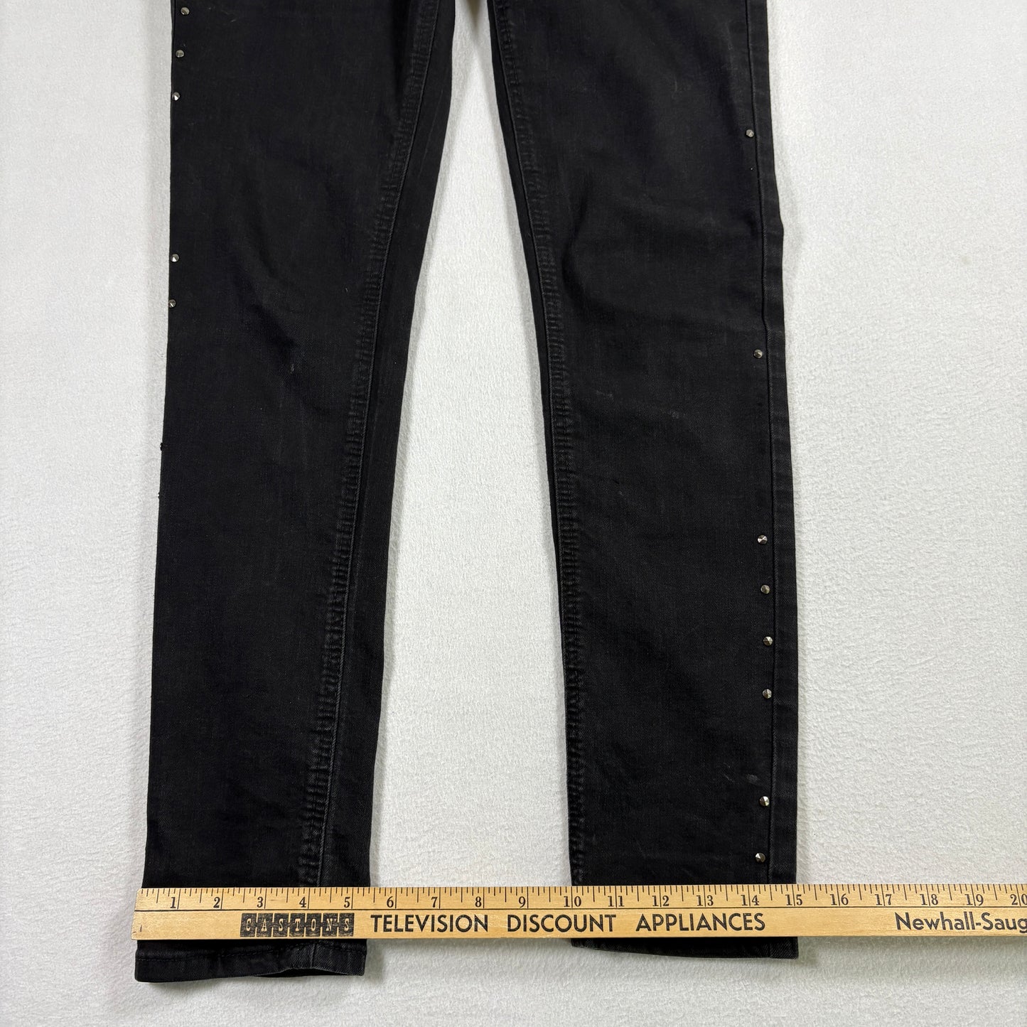 Project Indigo Womens Jeans Size 2 Black Skinny Studded Denim Y2K Grunge Pants