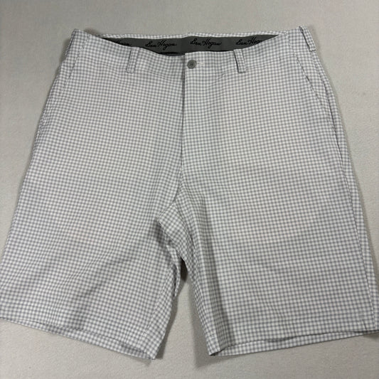 Ben Hogan Shorts Mens 36 Gray Check Golf Stretch Performance Lightweight