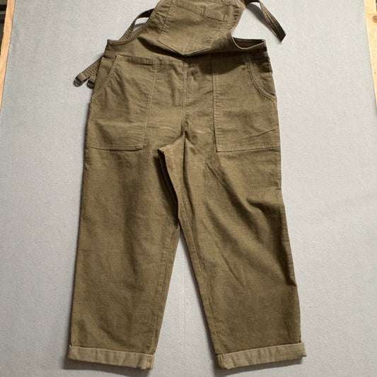 Vintage Milk FG Corduroy Overalls Womens Fits M Brown Utility Wide Leg 38x24