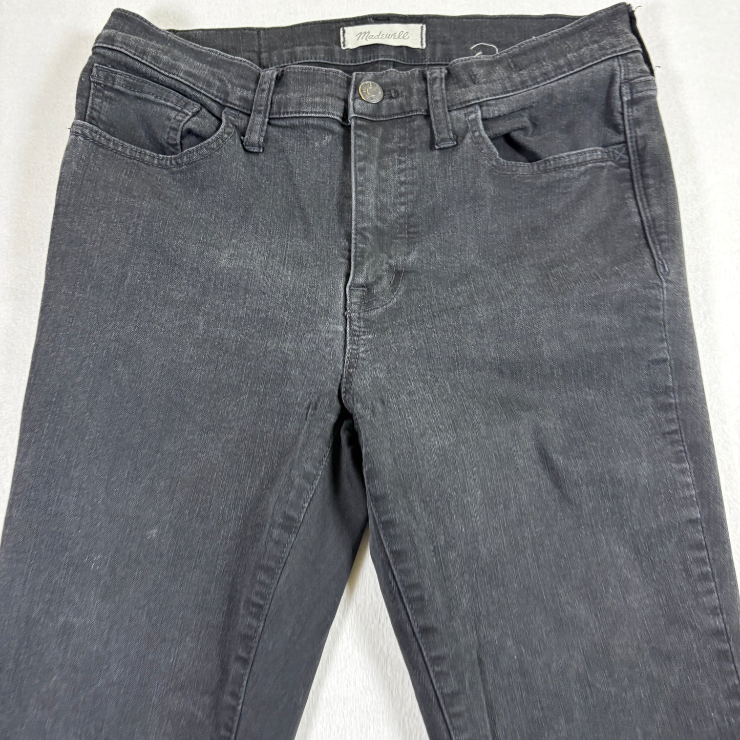 Madewell Womens Jeans Size 28 Black Roadtripper Skinny Denim High Rise Stretch