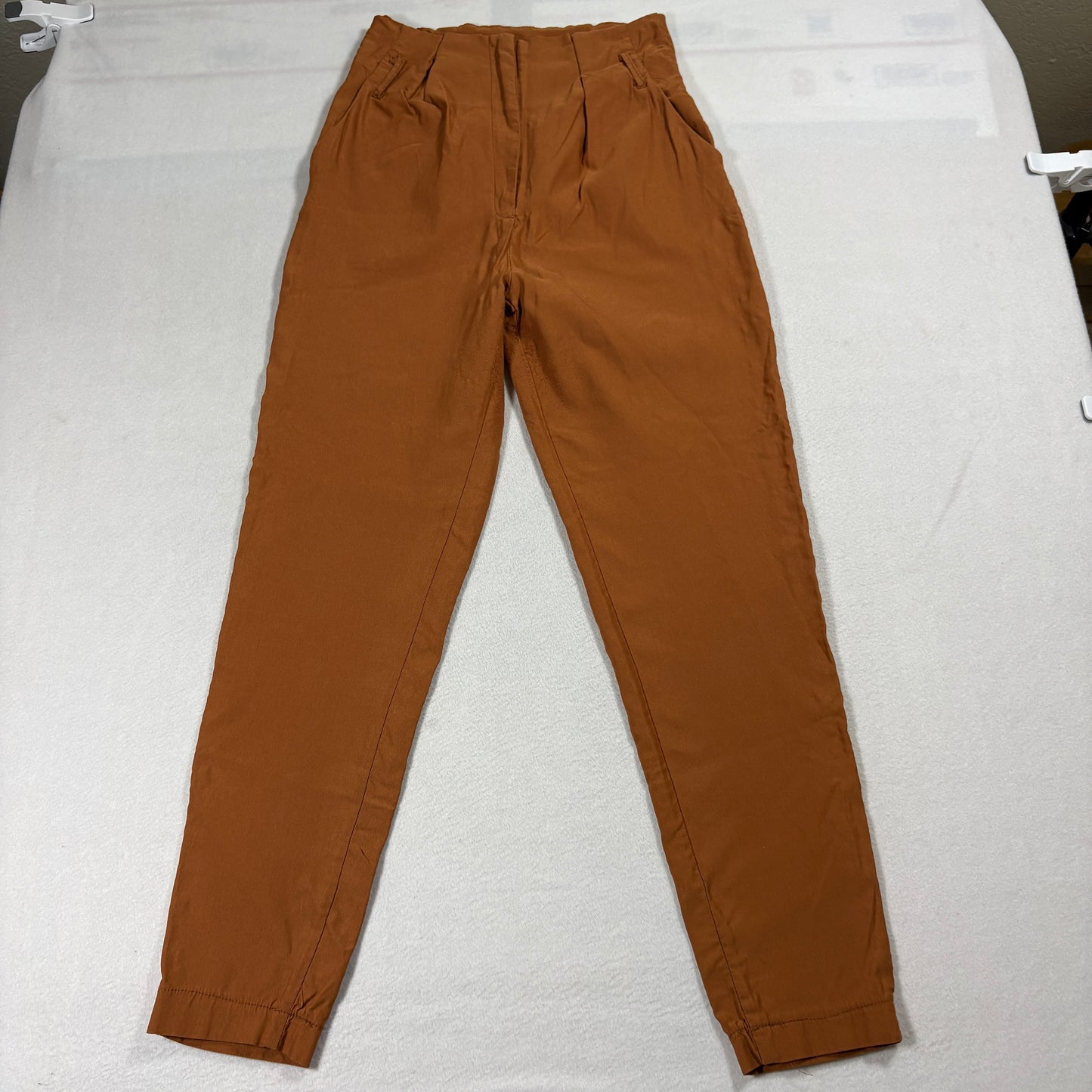 Papaya Pants Womens Large Brown High Waist Tapered Casual Fall Streetwear