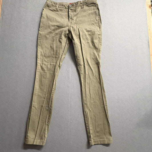 Dickies Workwear Chino Pants Khaki Skinny Straight 11/30 Fits Like 30x31