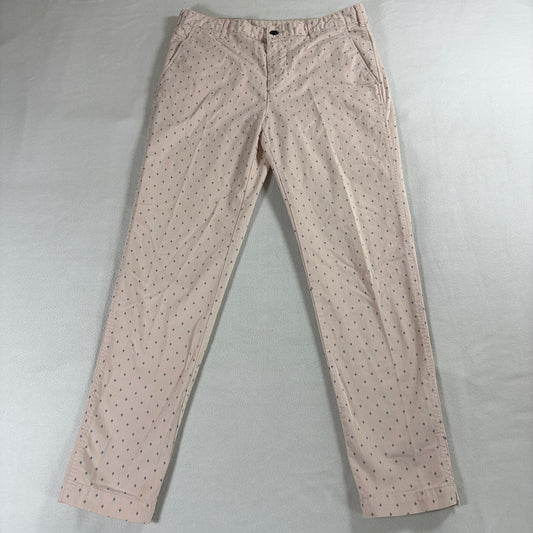 Slim Chino Pants Zara Man Tag 31 Fits Like 33 X 29 Pink Micro Print Stretch