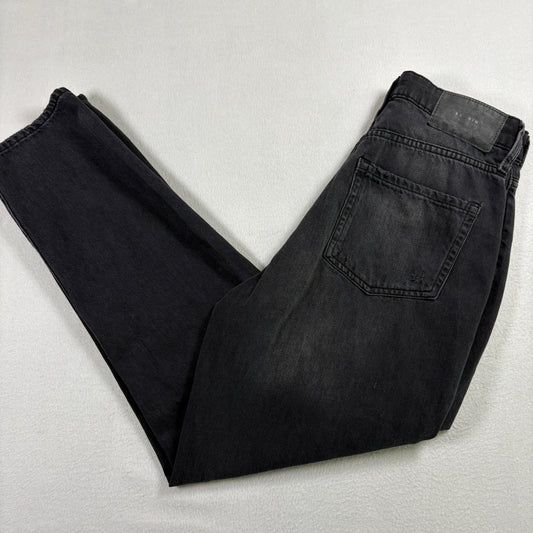 &Denim Womens Jeans Size 4 Black Distressed Ripped High Rise Mom Grunge Y2K