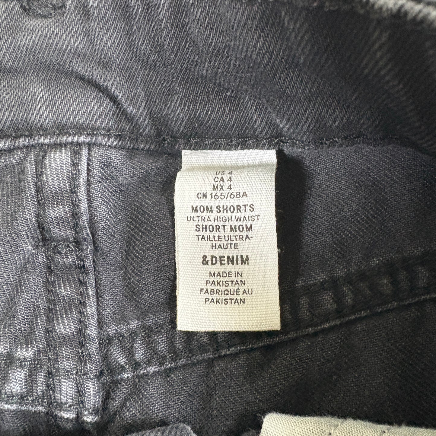 &Denim Womens Jeans Size 4 Black Distressed Ripped High Rise Mom Grunge Y2K