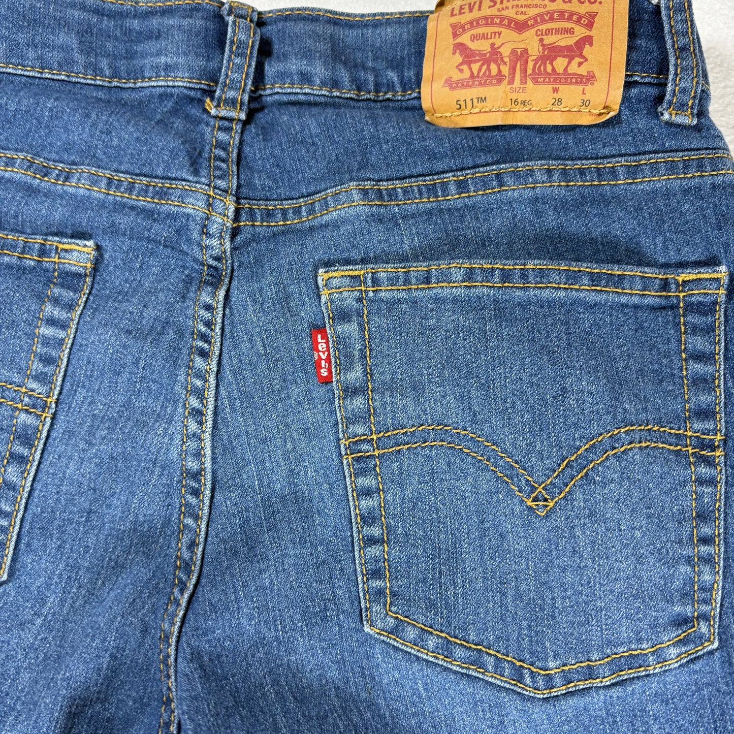 Levi’s Jeans Men’s 511 Slim Blue Denim Stretch Performance W28 L30 Classic Fit