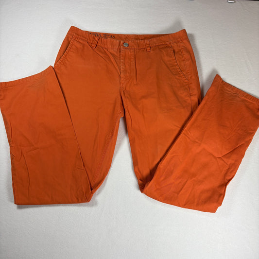 Bonobos Pants Men’s 34x34 Orange Straight Fit Chinos Casual Dress Cotton